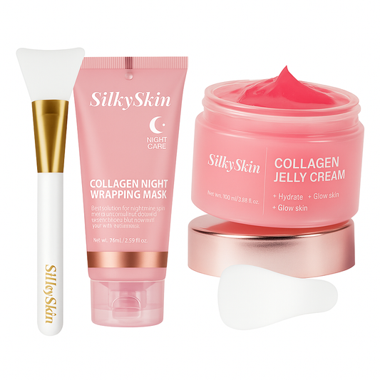 Collagen Cream + Collagen Sleep Mask (Duo) - SilkyGlow™